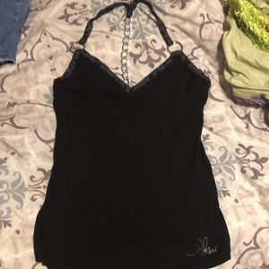 Karv cami with thick silver chained detailing